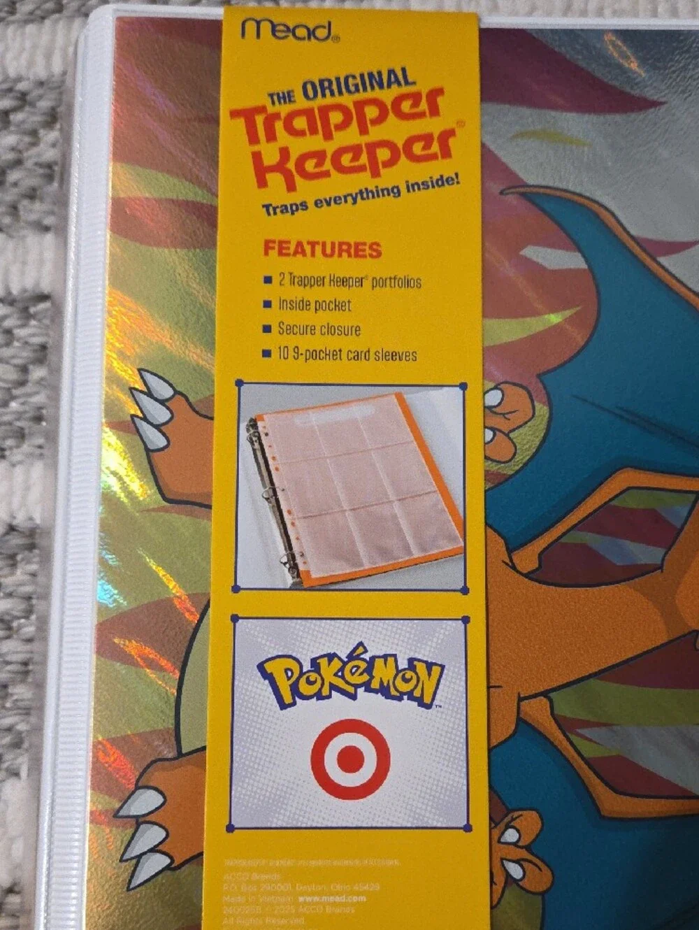 Target x Pokémon-Charizard Holographic Trapper Keeper - Orange/Blue